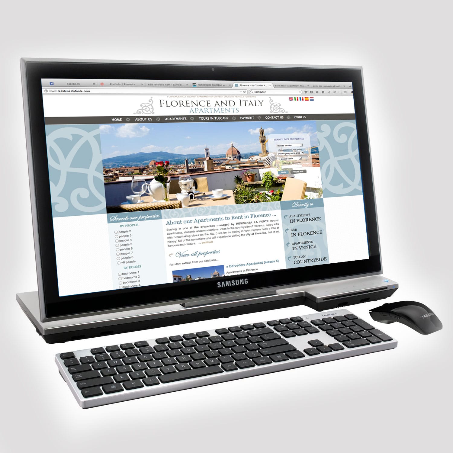 Realizzazione sito web FLORENCE AND ITALY APARTMENTS