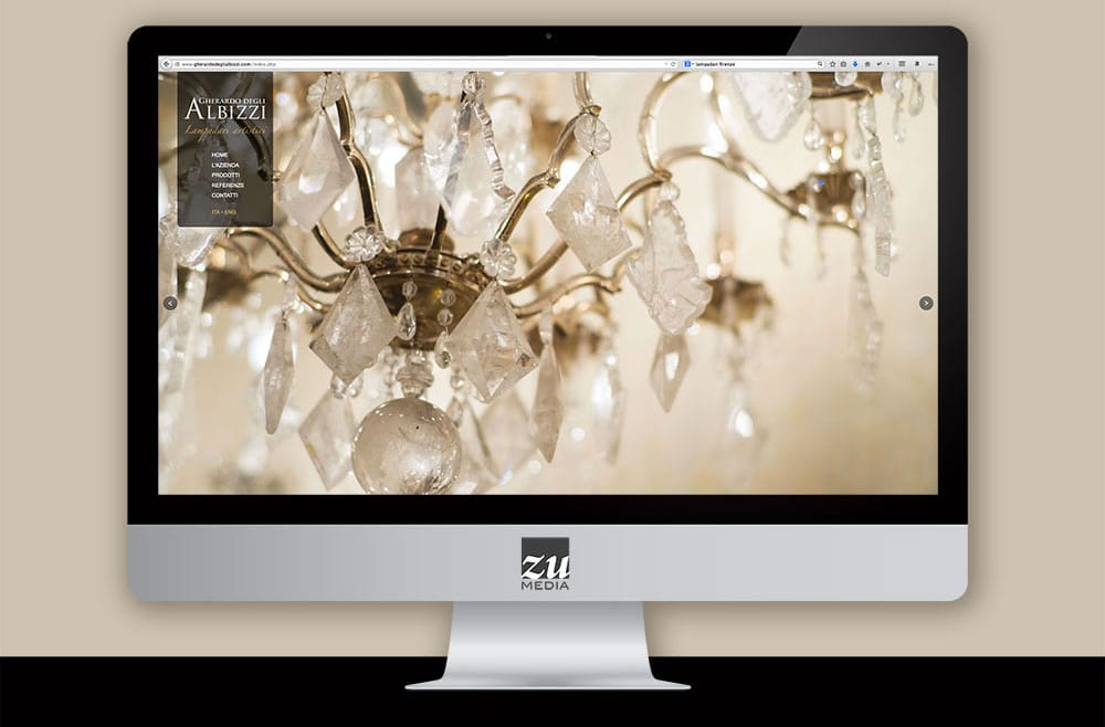 Realizzazione sito web Gherardo Degli Albizzi Lampadari Artistici Firenze