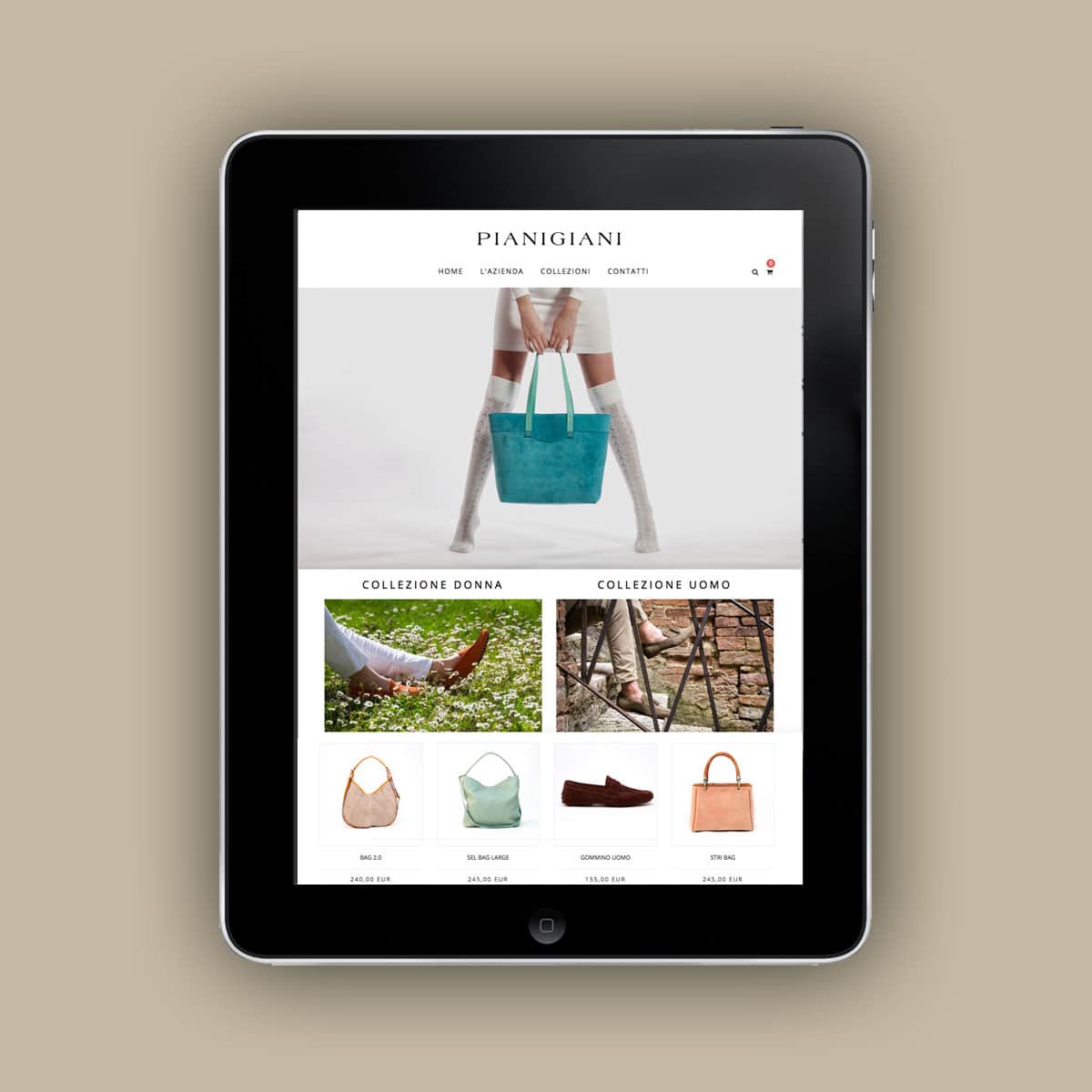 Pianigiani Bags- realizzazione e-commerce