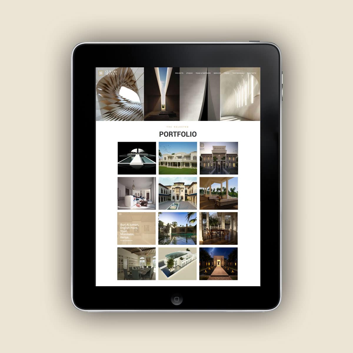 Realizzazione sito web Claudio Modola • Studio di Architettura e Design